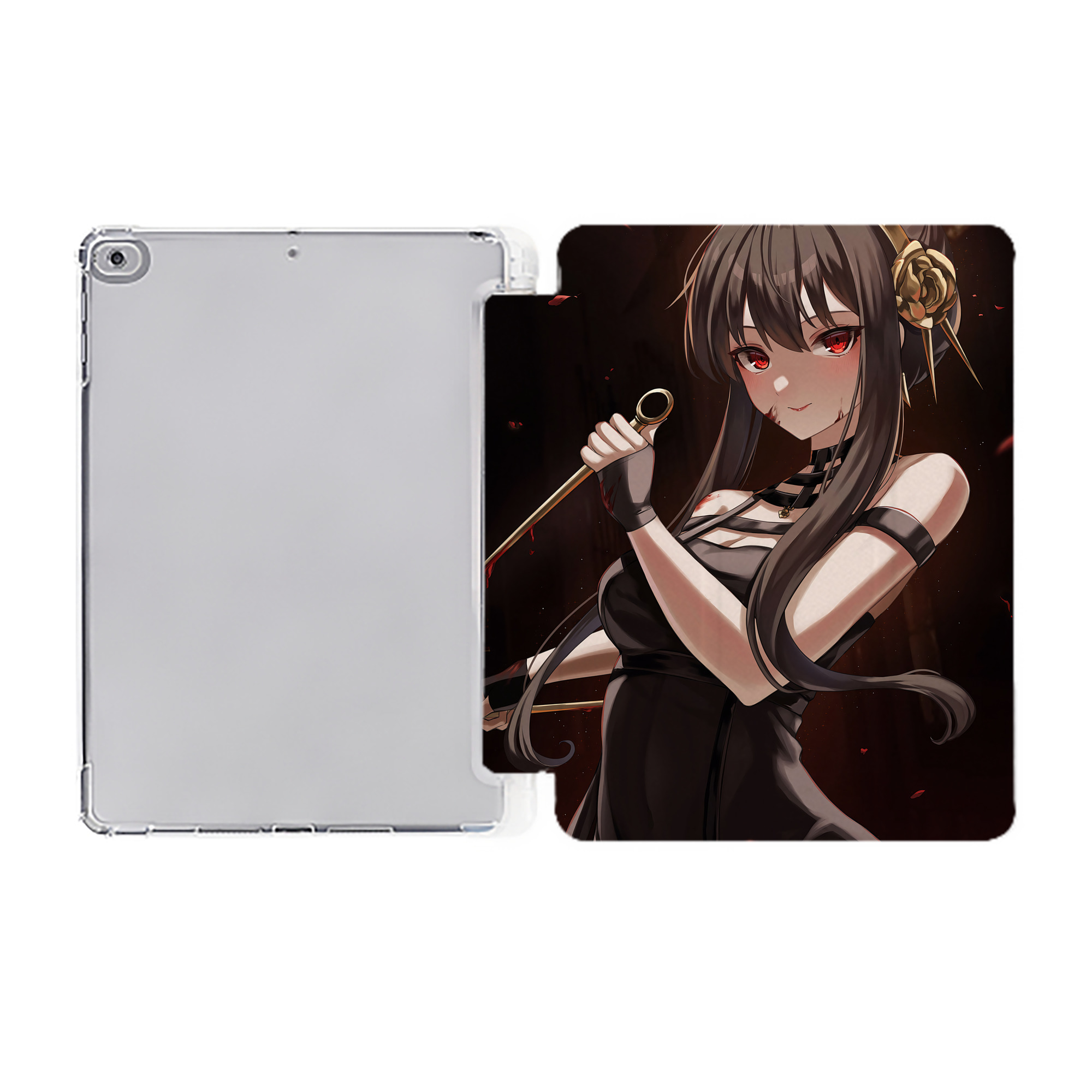 （画像用） SPY×FAMILY间谍家家酒 IPad ケース ペン収納付き 三つ折りスタンド PUレザー×シリコン 対応機種9.5/10.5/10.9インチ